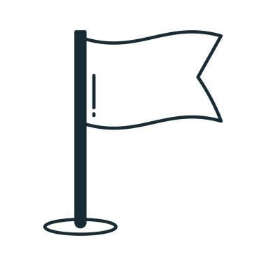 Hedef bayrak Yarı Glyph vektör simgesi Kolayca düzenleyebilen