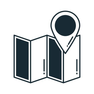 Gps Yarı Glyph vektör simgesi kolayca düzenleyebilir ya da değiştirebilir