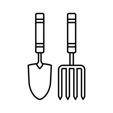 Kolayca düzenleyebilen ve düzenleyebilen çatal bıçak çizgisi vektör simgesi