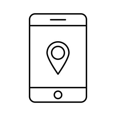 Kolayca düzenleyebilen ve düzenleyebilen Gps aygıtı satır vektör simgesi