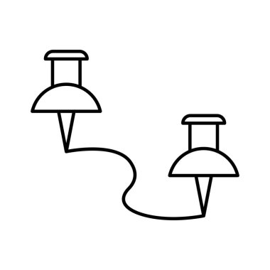 Kolayca değiştirebilen veya düzenleyebilen konum pin satırı vektör simgesi