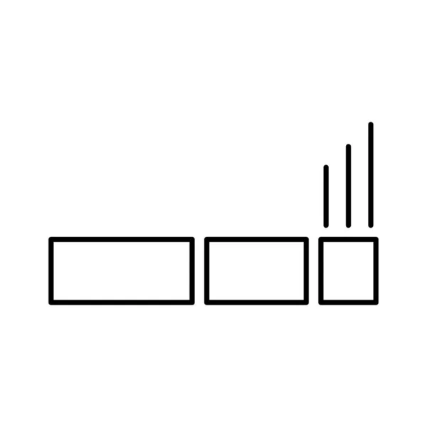 Сигарна Лінія Векторна Піктограма Яка Може Легко Змінювати Або Редагувати — стоковий вектор
