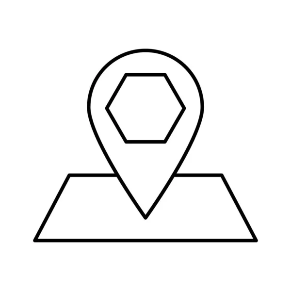 Gps Line Icono Vector Que Puede Modificar Editar Fácilmente — Vector de stock