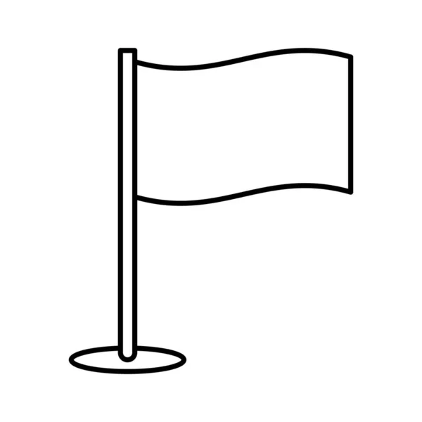 Bandera Destino Icono Vector Línea Que Puede Modificar Editar Fácilmente — Archivo Imágenes Vectoriales