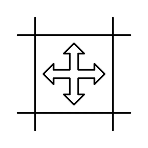 Crosshair Line Icona Vettoriale Che Può Facilmente Modificare Modificare — Vettoriale Stock