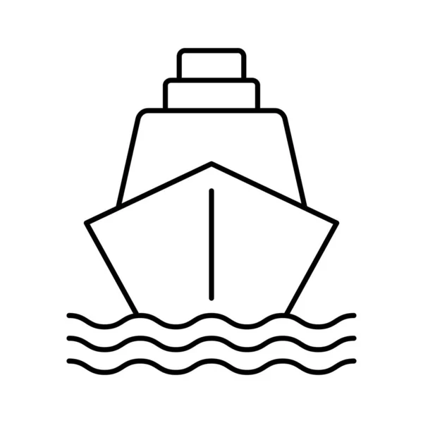 Icono Vectorial Boat Line Que Puede Modificar Editar Fácilmente — Archivo Imágenes Vectoriales