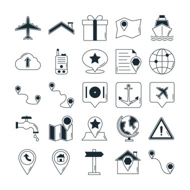 Harita ve gezinme vektörü simgeleri kolayca değiştirilebilir veya düzenlenebilir