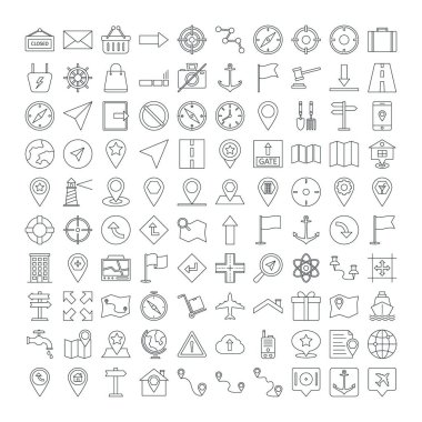 Harita ve gezinme vektörü simgeleri kolayca değiştirilebilir veya düzenlenebilir