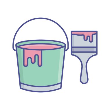 Kovayı boya Vektör Simgesini Doldur Kolayca düzenleyebilen veya düzenleyebilen