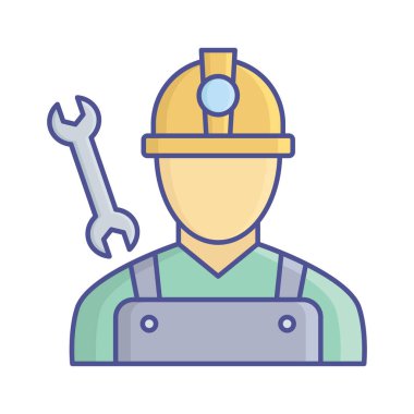 Yapı işçisi Vektör Simgesini Kolayca düzenleyebilen ve düzenleyebilen