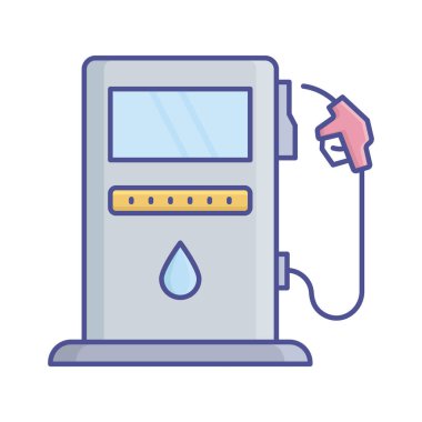 Yakıt istasyonu Vektör Simgesini Kolayca düzenleyebilen ya da değiştirebilen