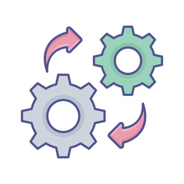 Ayarlar İşleniyor Kolayca düzenleyebilen Vektör Simgesi Doldur