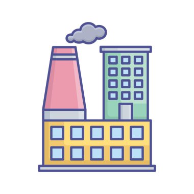 Kolayca düzenleyebilen veya düzenleyebilen Fabrika Vektör Simgesi