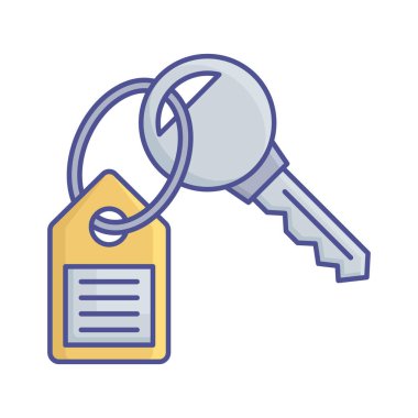 Kolayca düzenleyebilen ve düzenleyebilen Anahtarlık Vektör Simgesi