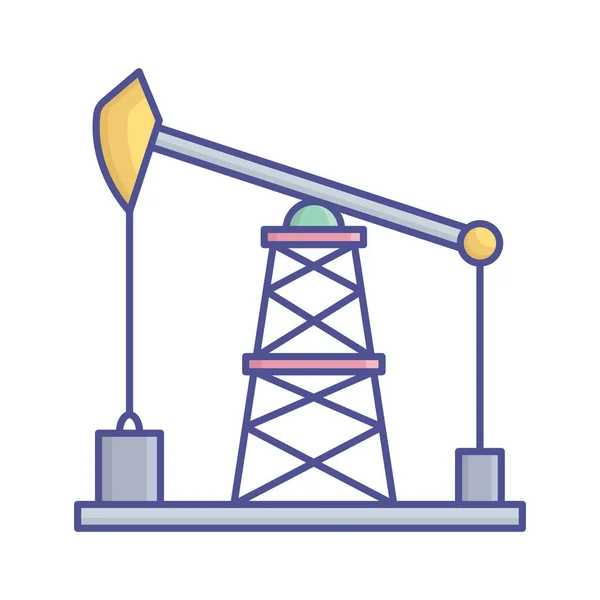 Ölbohren Fill Vector Icon Das Leicht Geändert Oder Bearbeitet Werden — Stockvektor