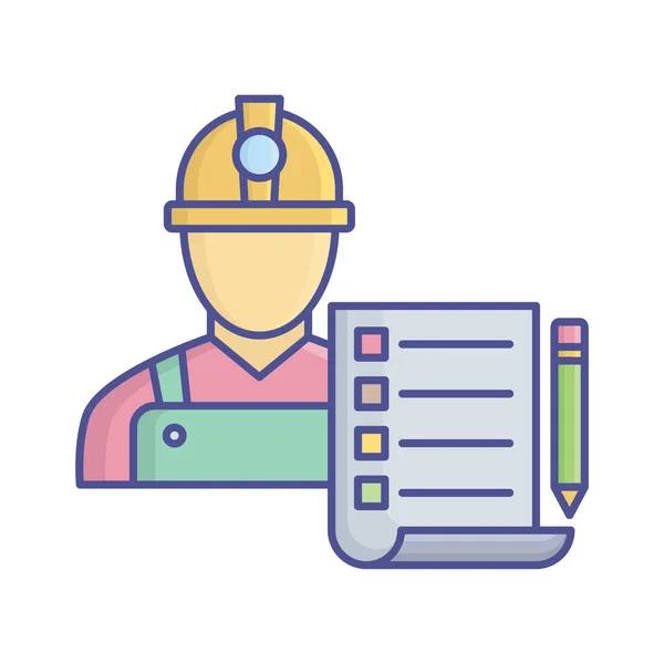 Architecture Checklist Fill Vector Icon Which Can Easily Modify Edit — Stock Vector