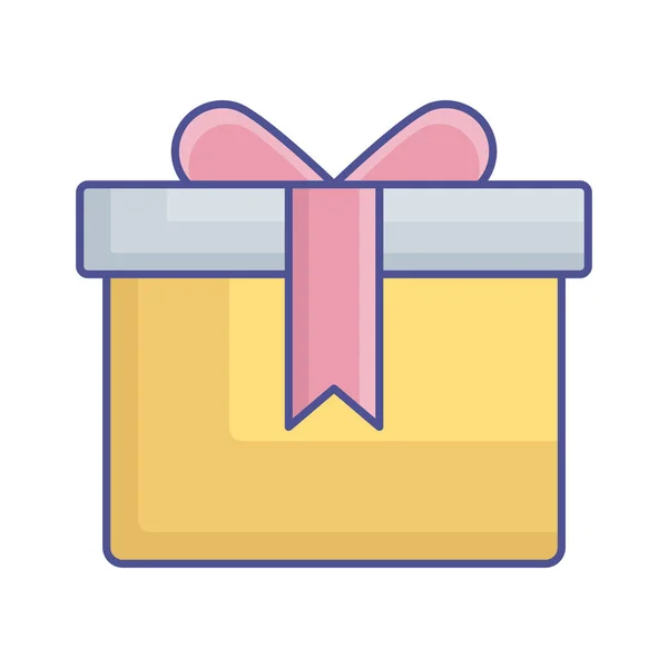 Gift Box Fill Vector Icon Which Can Easily Modify Edit — Stock Vector