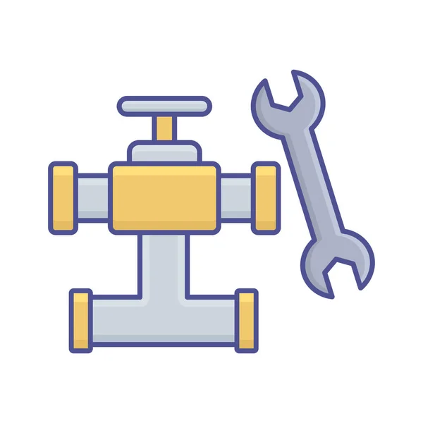 Icône Vectorielle Remplissage Plomberie Qui Peut Facilement Modifier Modifier — Image vectorielle