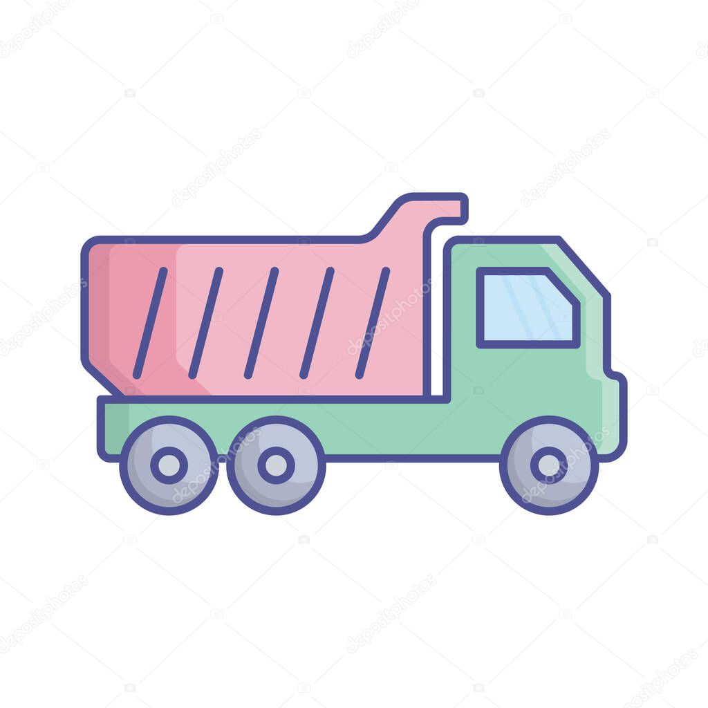 Garbage truck Fill Vector Icon which can easily modify or edit