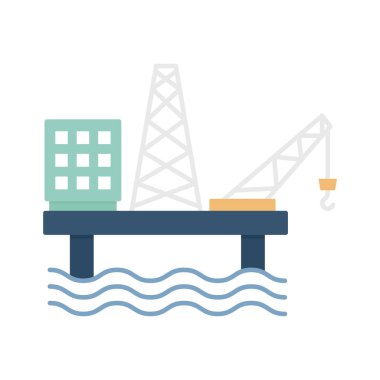 Kolayca düzenleyebilen ve düzenleyebilen Düz Vektör Simgesi sondajı yapan gemi