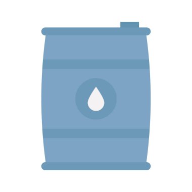 Yağ varili Düz Vektör Simgesi Kolayca düzenleyebilen