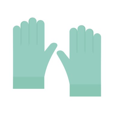 Yapı eldivenleri Düz Vektör Simgesi Kolayca düzenleyebilen