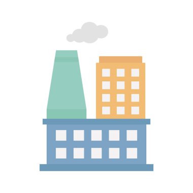 Kolayca düzenleyebilen veya düzenleyebilen Fabrika Düz Vektör Simgesi