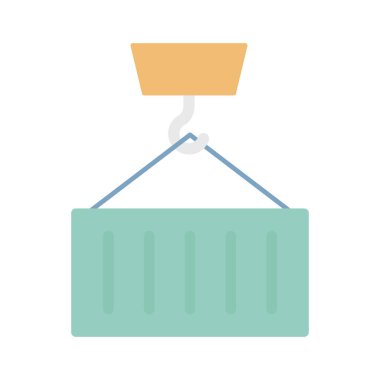 Turna asansörü Düz Vektör Simgesi Kolayca düzenleyebilen