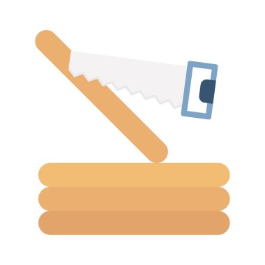 Testere Düz Vektör Simgesi ile kesiliyor. Bu simge kolayca değiştirilebilir veya düzenlenebilir