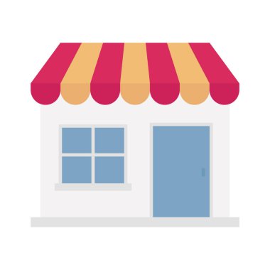 Dükkan konumu Düz Vektör Simgesi Kolayca düzenleyebilen