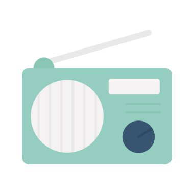 Kolayca düzenleyebilen Radyo Düz Vektör Simgesi