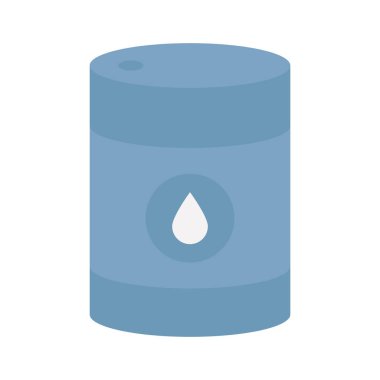 Yağ varili Düz Vektör Simgesi Kolayca düzenleyebilen