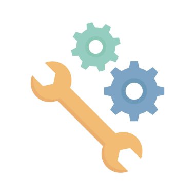 Anahtar araçları Düz Vektör Simgesi Kolayca düzenleyebilen