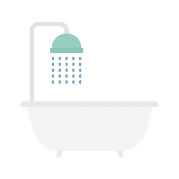 Fürdőkád Lapos Vektor Ikon Amely Könnyen Módosítható Vagy Szerkeszthető — Stock Vector
