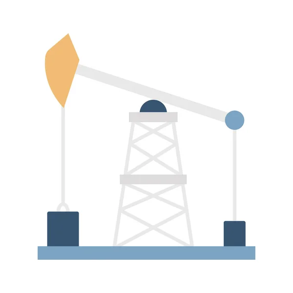 Icono Vector Plano Perforación Petróleo Que Puede Modificar Editar Fácilmente — Archivo Imágenes Vectoriales