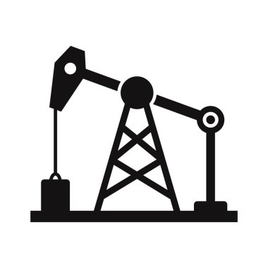 Petrol sondaj makinesi Glyph Vektör Simgesi Kolayca düzenleyebilen