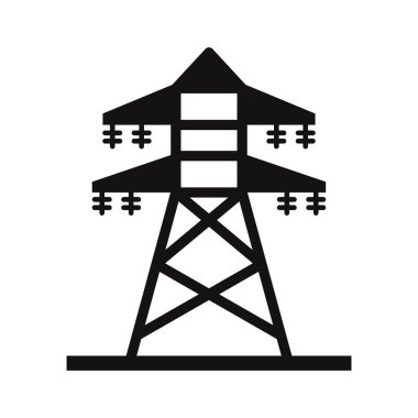 Elektrik kulesi Glyph Vektör Simgesi Kolayca değiştirilebilir veya düzenlenebilir