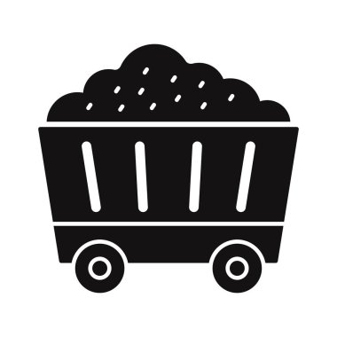 Kömür Kabartma Vektör Simgesi Kolayca düzenleyebilen