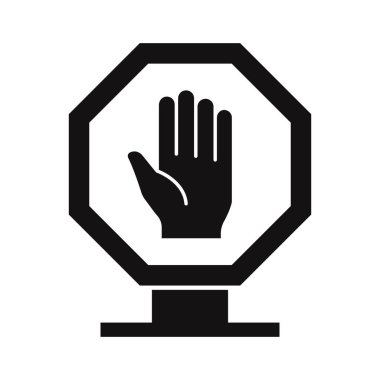 Kolayca düzenleyebilen ve düzenleyebilen Glyph Vektör Simgesini durdur