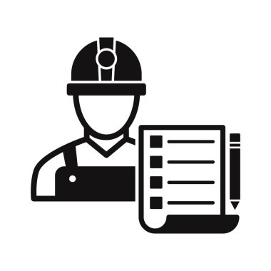 Mimari kontrol listesi Glyph Vektör Simgesi Kolayca düzenlenebilir ya da düzenlenebilir