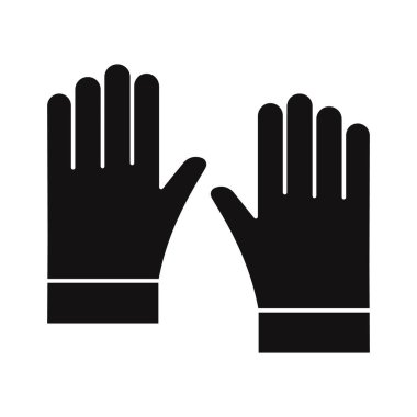 Yapı eldivenleri Glyph Vektör Simgesi Kolayca düzenlenebilir