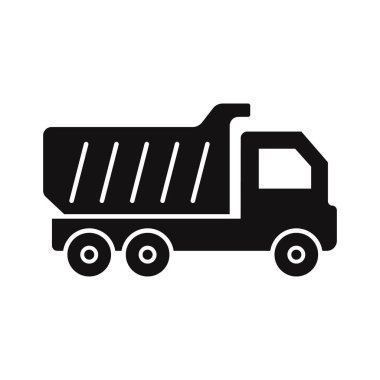 Çöp kamyonu Glyph Vektör Simgesi Kolayca değiştirilebilir veya düzenlenebilir