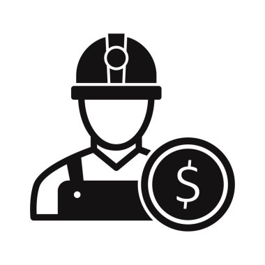 İşçi Glyph Vektör Simgesini kolayca düzenleyebilen ve düzenleyebilen yükler