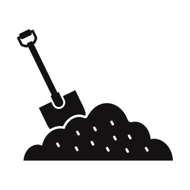 Kil inşaatı Glyph Vektör Simgesi Kolayca düzenlenebilir 