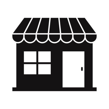 Dükkan konumu Glyph Vektör Simgesi Kolayca düzenlenebilir veya düzenlenebilir