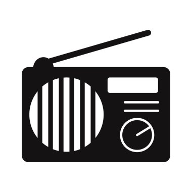 Kolayca düzenleyebilen veya düzenleyebilen Radyo Glyph Vektör Simgesi