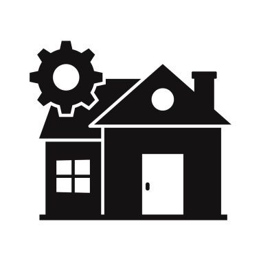 Ev yenileme Glyph Vektör Simgesi Kolayca düzenleyebilen