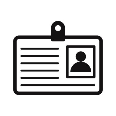 Kolayca düzenleyebilen ve düzenleyebilen kimlik kartı Glyph Vektör Simgesi