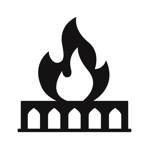 Пожарный Газ Glyph Векторная Икона Которая Легко Изменять Редактировать — стоковый вектор