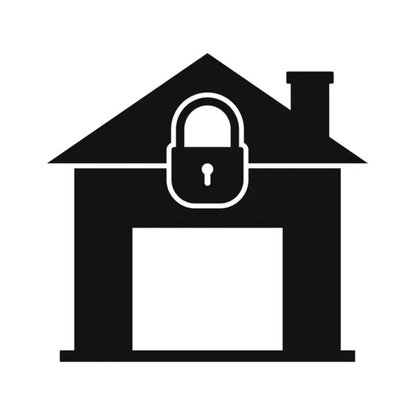 Home Lock Glyph Vector Ikona Která Může Snadno Upravit Nebo — Stockový vektor